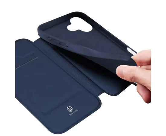 Чохол-книжка Dux Ducis з кишенею для візиток для Apple iPhone 17 (6.3") Синій