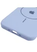 Чехол Silicone Case Full Protective (AA) V2 with MagSafe для Apple iPhone 17 (6.3") Голубой / Lilac Blue