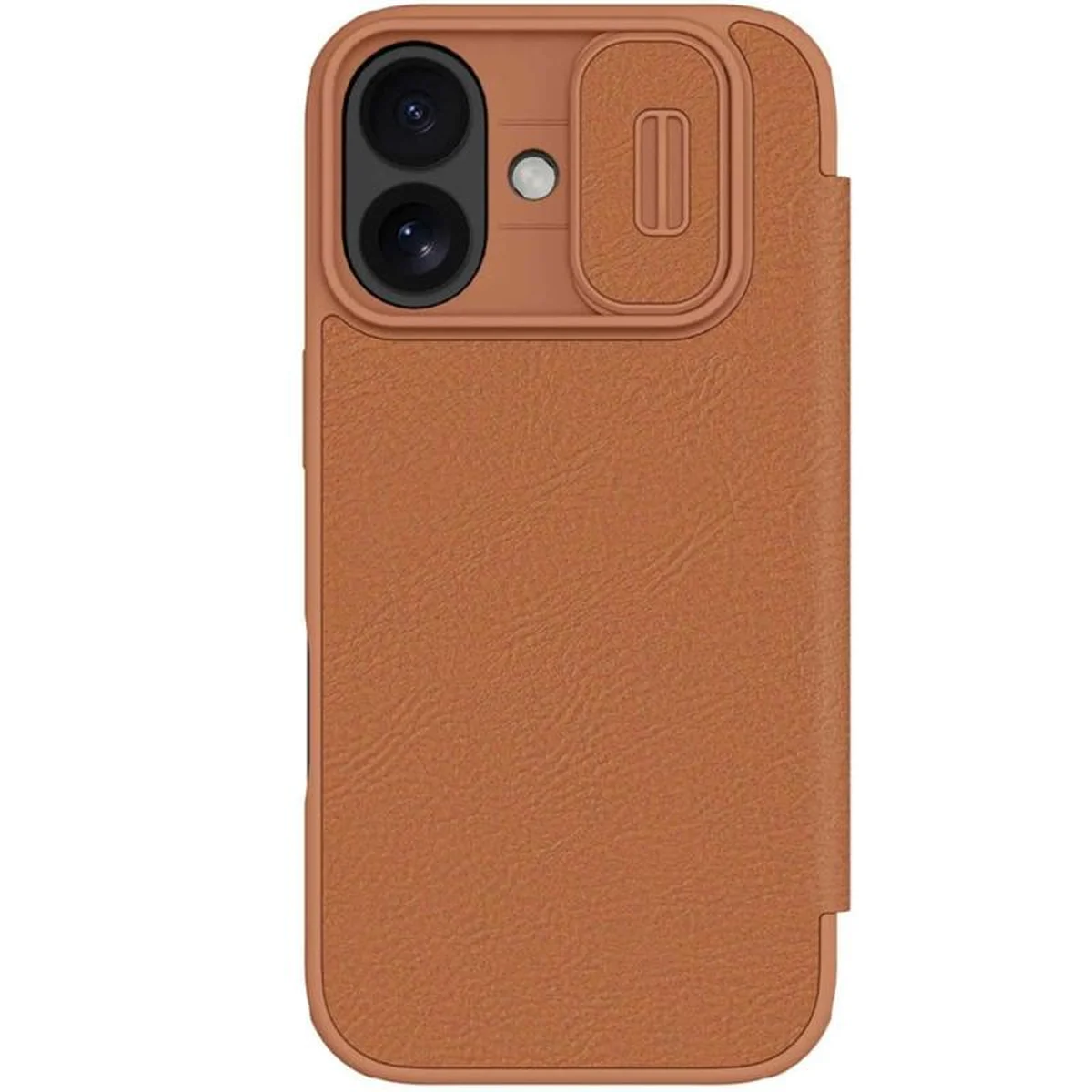 Кожаный чехол-книжка Nillkin Qin Pro Camshield для Apple iPhone 17 (6.3") Brown