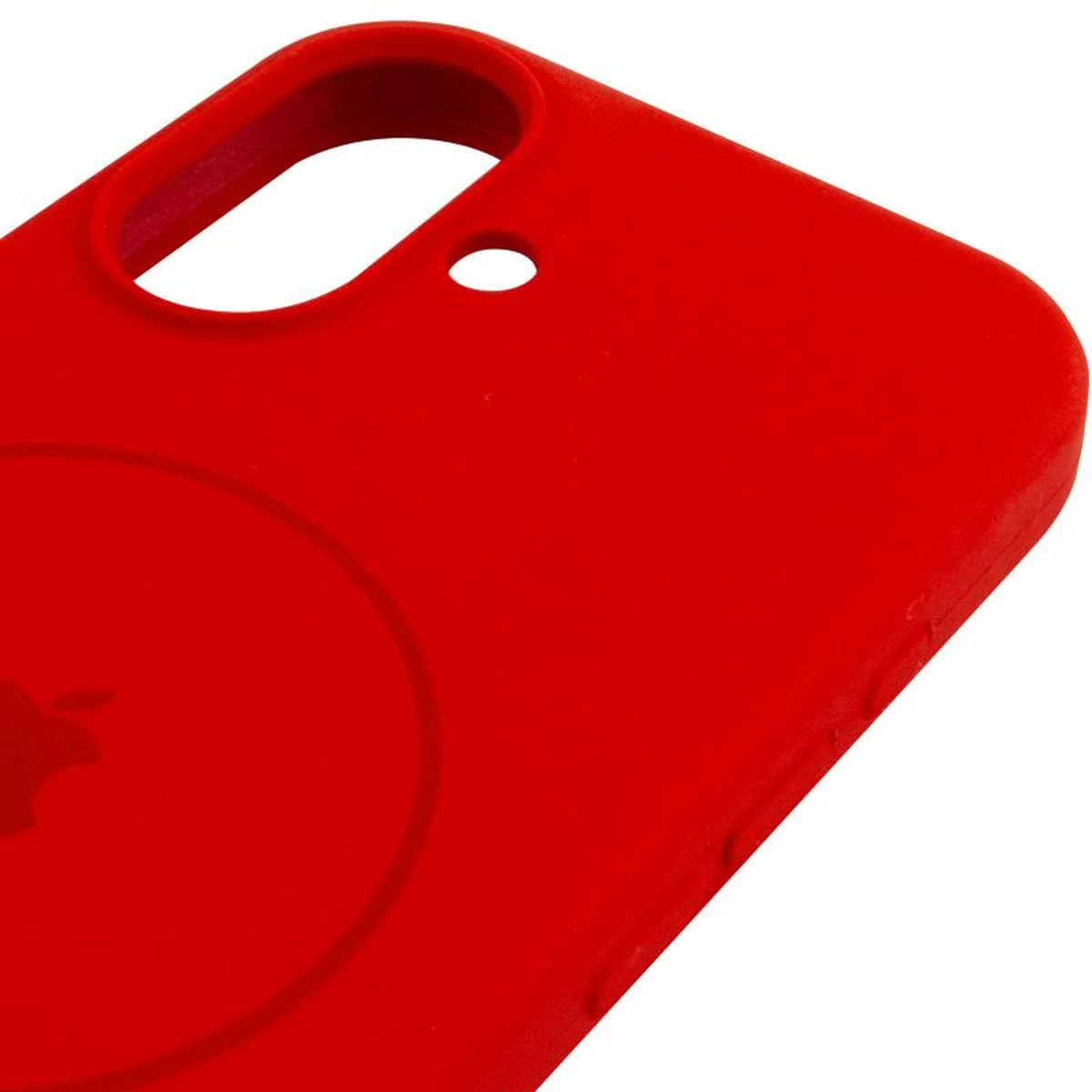 Чехол Silicone Case Full Protective (AA) V2 with MagSafe для Apple iPhone 17 (6.3") Красный / Red