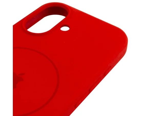 Чехол Silicone Case Full Protective (AA) V2 with MagSafe для Apple iPhone 17 (6.3") Красный / Red