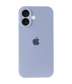 Чехол Silicone Case Full Camera Protective (AA) для Apple iPhone 17 (6.3") Голубой / Lilac Blue