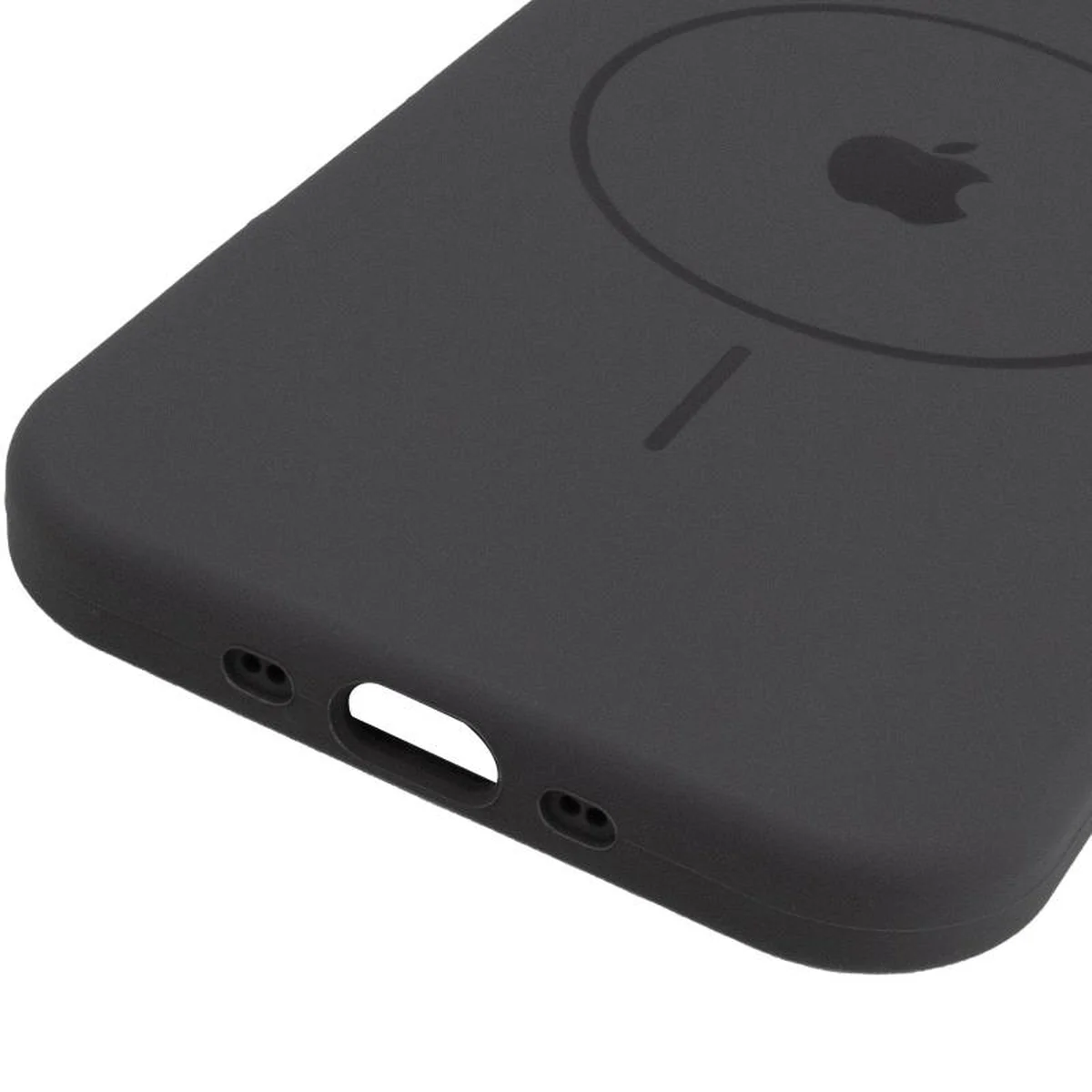 Чехол Silicone Case Full Protective (AA) V2 with MagSafe для Apple iPhone 17 (6.3") Серый / Dark Gray