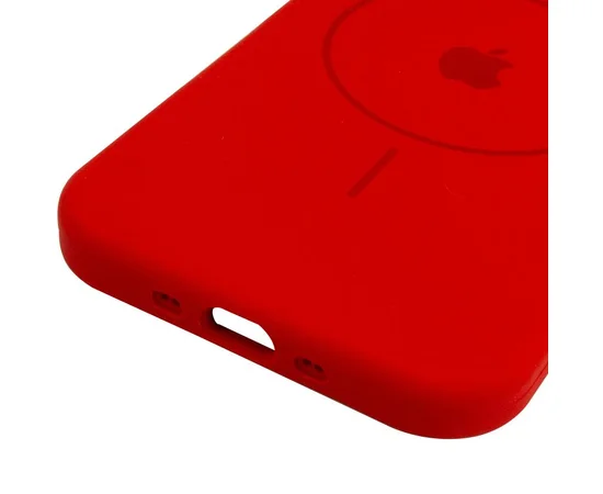 Чехол Silicone Case Full Protective (AA) V2 with MagSafe для Apple iPhone 17 (6.3") Красный / Red