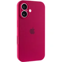 Чехол Silicone Case Full Camera Protective (AA) для Apple iPhone 17 (6.3") Красный / Rose Red