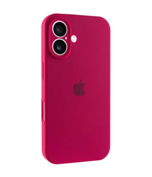 Чехол Silicone Case Full Camera Protective (AA) для Apple iPhone 17 (6.3") Красный / Rose Red