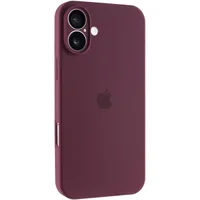 Чехол Silicone Case Full Camera Protective (AA) для Apple iPhone 17 (6.3") Бордовый / Plum