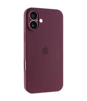 Чехол Silicone Case Full Camera Protective (AA) для Apple iPhone 17 (6.3") Бордовый / Plum