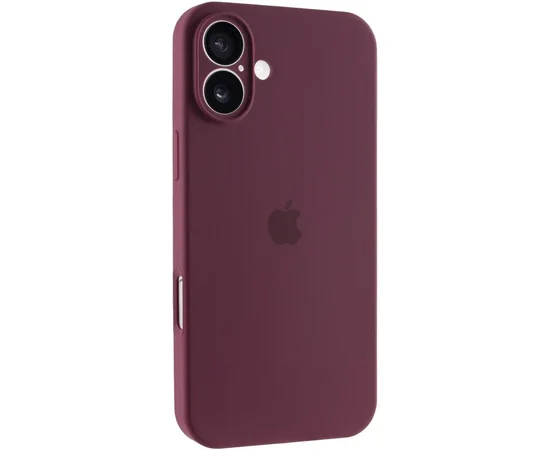 Чехол Silicone Case Full Camera Protective (AA) для Apple iPhone 17 (6.3") Бордовый / Plum