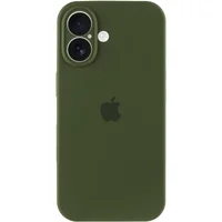 Чехол Silicone Case Full Camera Protective (AA) для Apple iPhone 17 (6.3") Зеленый / Dark Olive
