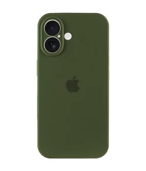 Чехол Silicone Case Full Camera Protective (AA) для Apple iPhone 17 (6.3") Зеленый / Dark Olive