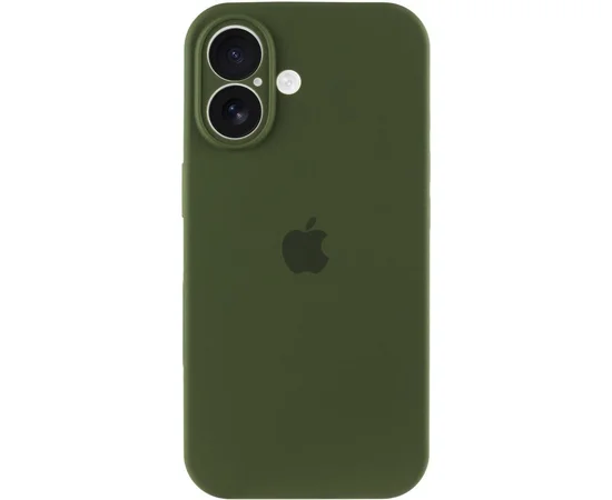 Чехол Silicone Case Full Camera Protective (AA) для Apple iPhone 17 (6.3") Зеленый / Dark Olive