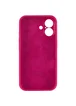 Чехол Silicone Case Full Camera Protective (AA) для Apple iPhone 17 (6.3") Красный / Rose Red