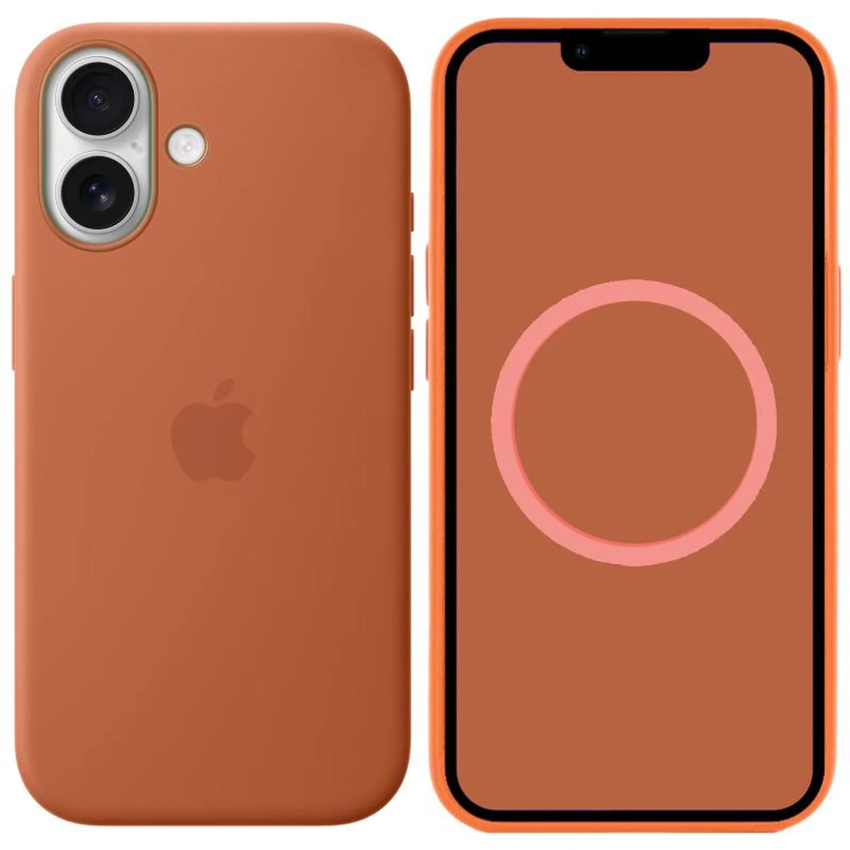 Чехол Silicone case (AAA) with Magsafe and Animation для Apple iPhone 17 (6.3") Terra Cotta