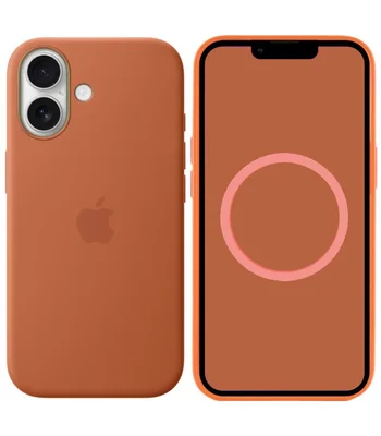 Чехол Silicone case (AAA) with Magsafe and Animation для Apple iPhone 17 (6.3") Terra Cotta