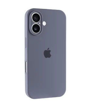 Чехол Silicone Case Full Camera Protective (AA) для Apple iPhone 17 (6.3") Серый / Lavender Gray