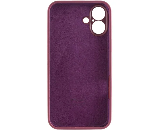 Чехол Silicone Case Full Camera Protective (AA) для Apple iPhone 17 (6.3") Бордовый / Plum
