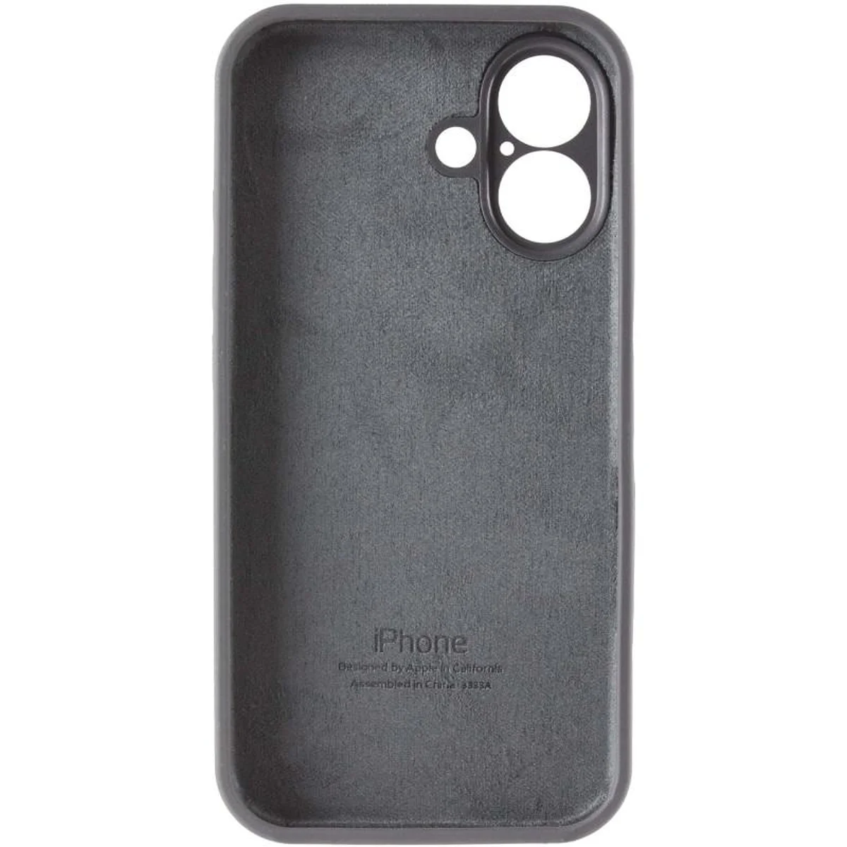 Чехол Silicone Case Full Camera Protective (AA) для Apple iPhone 17 (6.3") Серый / Dark Gray
