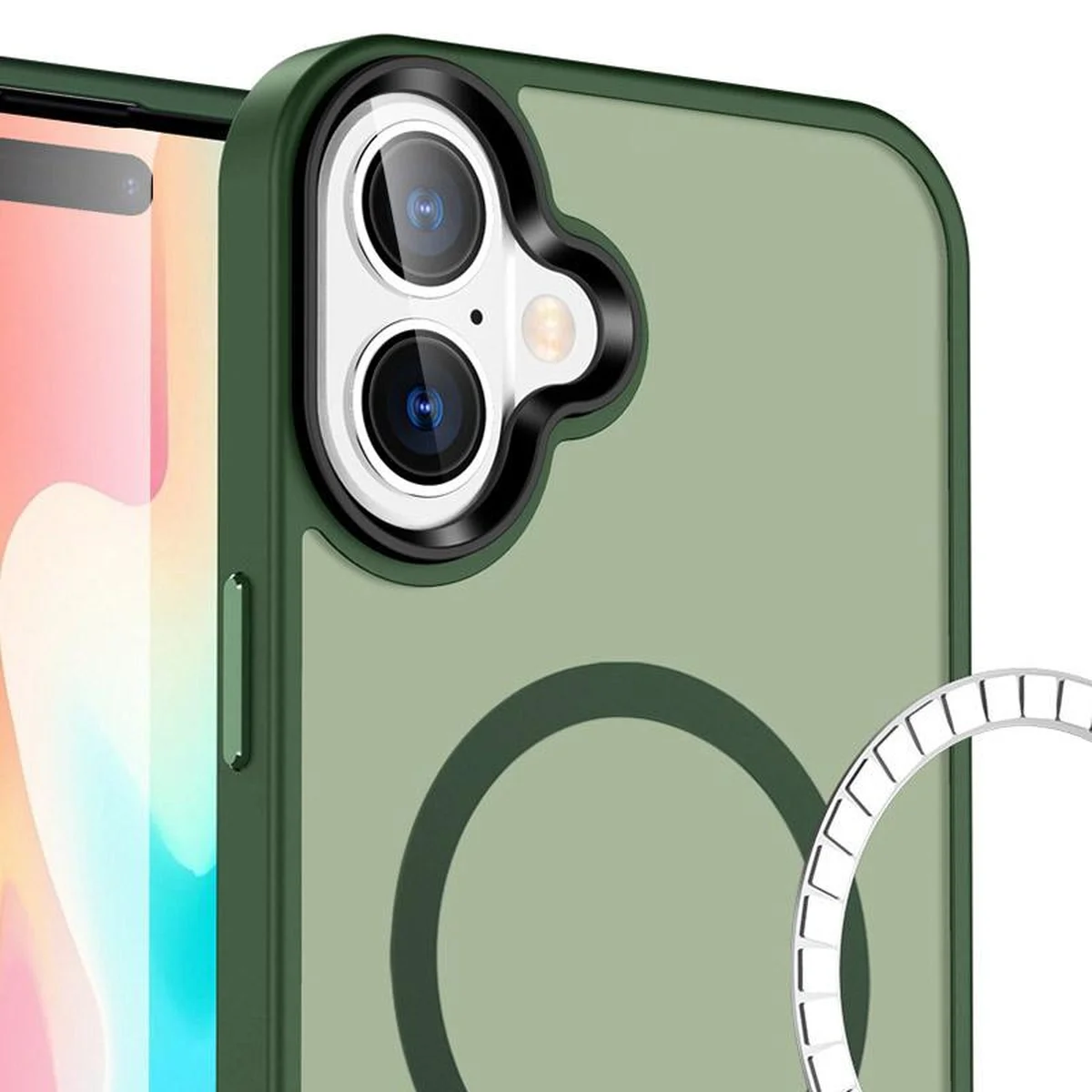 Чохол Ummi Colorful with MagSafe для Apple iPhone 17 (6.3") Зелений / Dark Green
