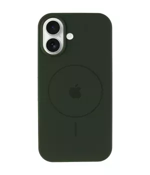 Чехол Silicone Case Full Protective (AA) V2 with MagSafe для Apple iPhone 17 (6.3") Зеленый / Cyprus Green