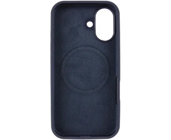 Чехол Silicone Case Full Protective (AA) V2 with MagSafe для Apple iPhone 17 (6.3") Темно-синий / Midnight blue
