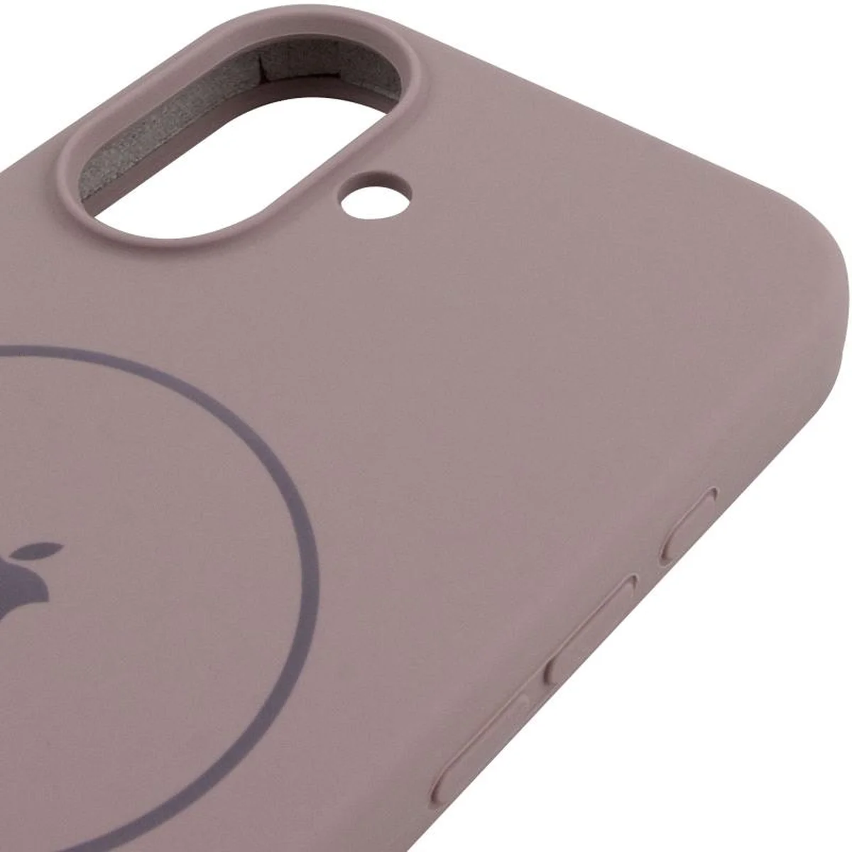 Чехол Silicone Case Full Protective (AA) V2 with MagSafe для Apple iPhone 17 (6.3") Серый / Lavender