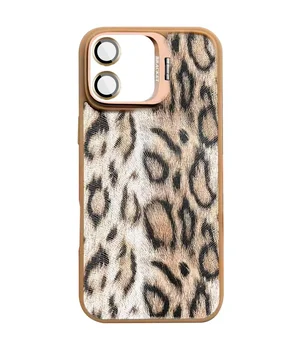 Чехол TPU+PC Wild Leopard with MagSafe and Lens для Apple iPhone 17 (6.3") Brown