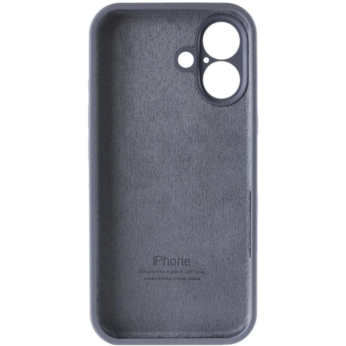 Чехол Silicone Case Full Camera Protective (AA) для Apple iPhone 17 (6.3") Серый / Lavender Gray