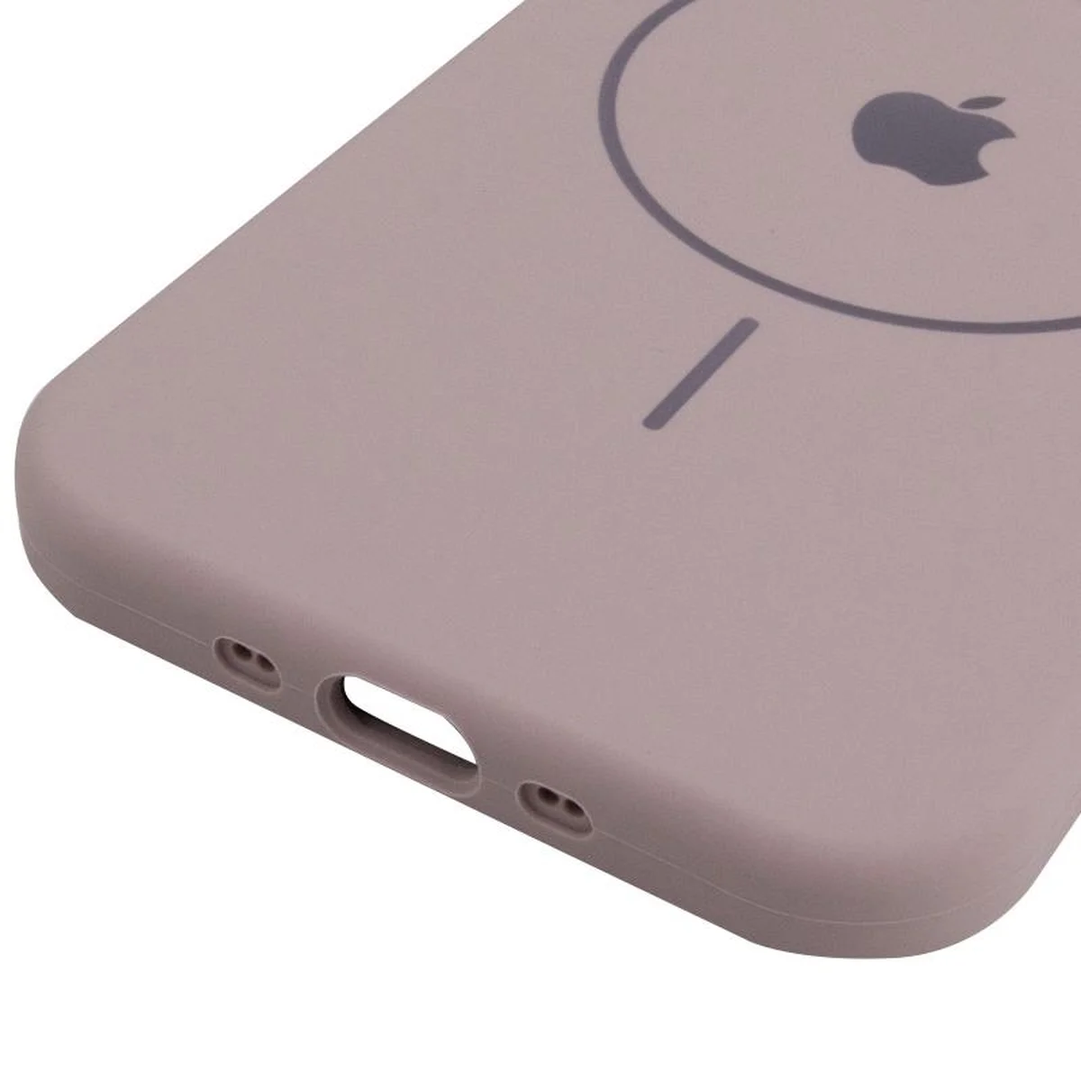 Чехол Silicone Case Full Protective (AA) V2 with MagSafe для Apple iPhone 17 (6.3") Серый / Lavender