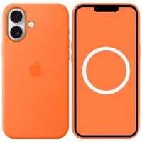 Чехол Silicone case (AAA) with Magsafe and Animation для Apple iPhone 17 (6.3") Orange
