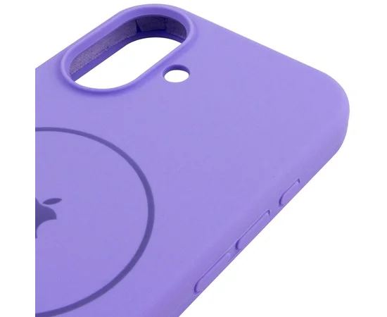 Чехол Silicone Case Full Protective (AA) V2 with MagSafe для Apple iPhone 17 (6.3") Сиреневый / Dasheen