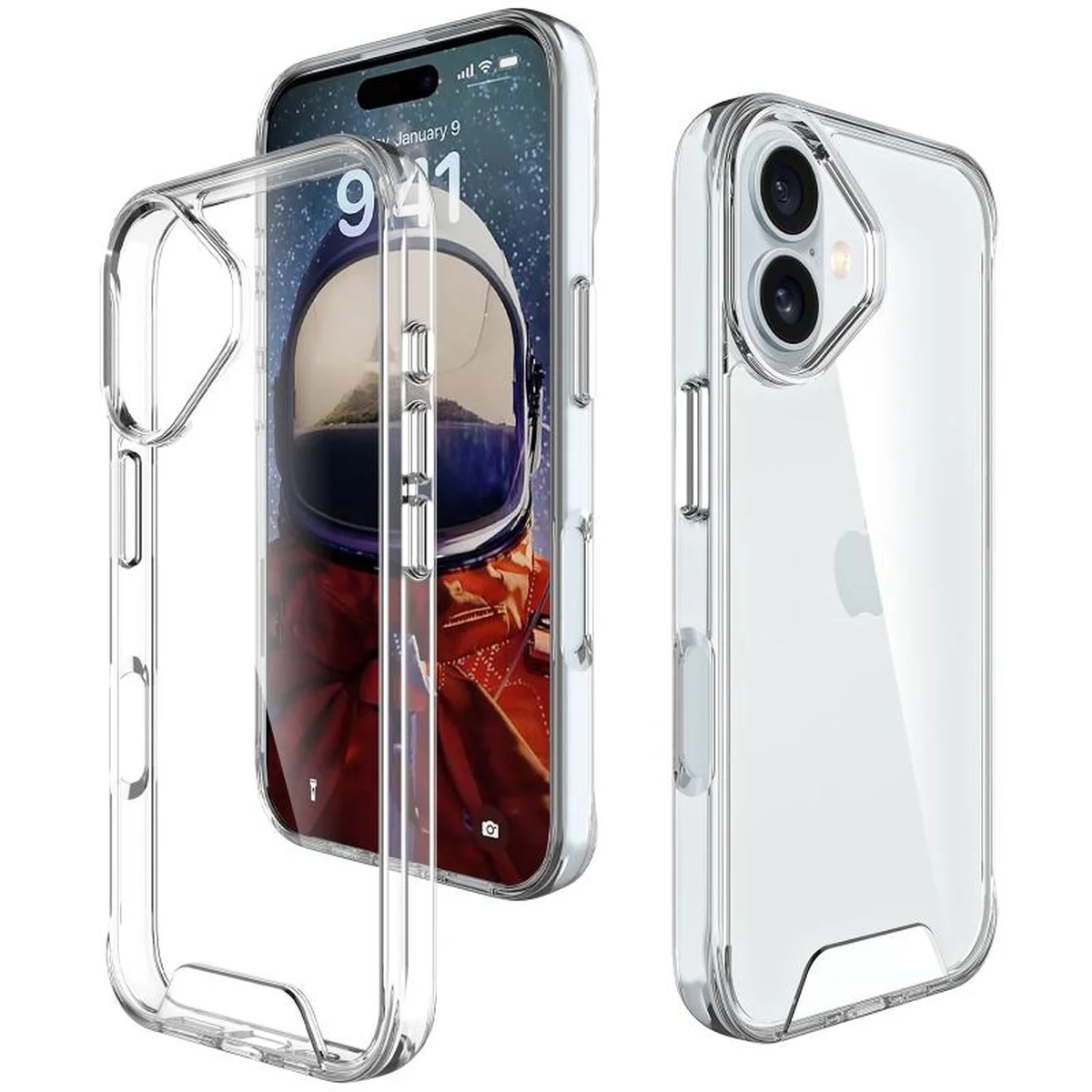 Чехол TPU Space Case transparent для Apple iPhone 17 (6.3") Прозрачный
