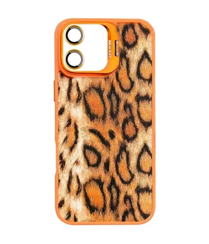 Чехол TPU+PC Wild Leopard with MagSafe and Lens для Apple iPhone 17 (6.3") Orange