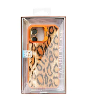 Чехол TPU+PC Wild Leopard with MagSafe and Lens для Apple iPhone 17 (6.3") Orange