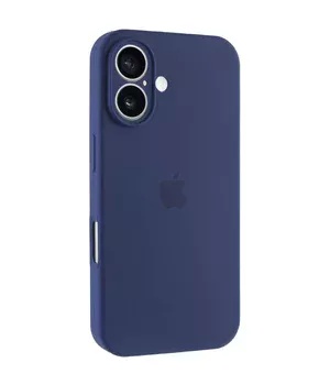 Чехол Silicone Case Full Camera Protective (AA) для Apple iPhone 17 (6.3") Синий / Deep navy