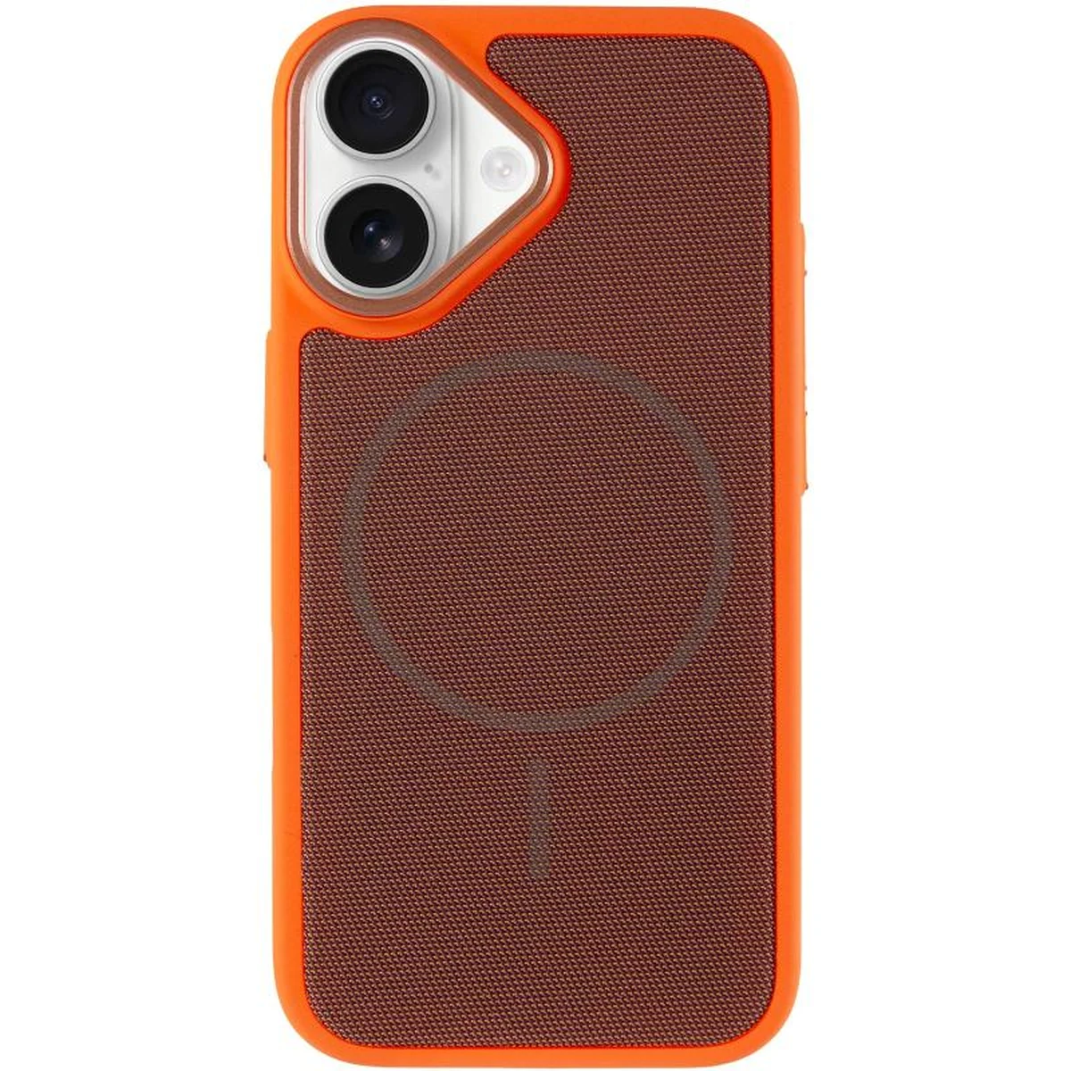 Чехол PC TechWoven Hybrid with MagSafe для Apple iPhone 17 (6.3") Orange / Brown
