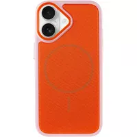 Чохол PC TechWoven Hybrid with MagSafe для Apple iPhone 17 (6.3") Pink / Orange