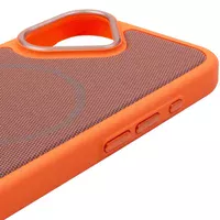 Чехол PC TechWoven Hybrid with MagSafe для Apple iPhone 17 (6.3") Orange / Brown