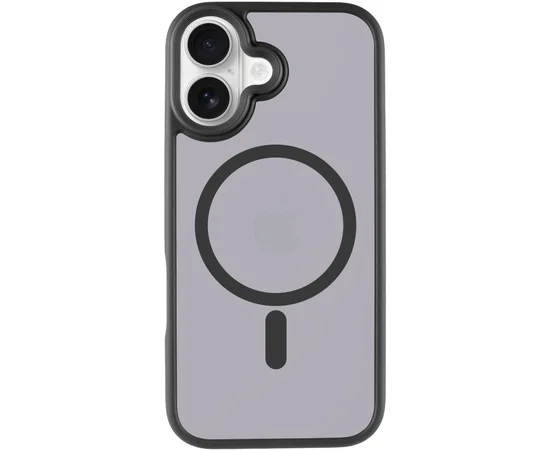 TPU+PC чохол Metal Buttons with MagSafe для Apple iPhone 17 (6.3") Чорний / Black