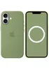 Чехол Silicone case (AAA) with Magsafe and Animation для Apple iPhone 17 (6.3") Light Moss