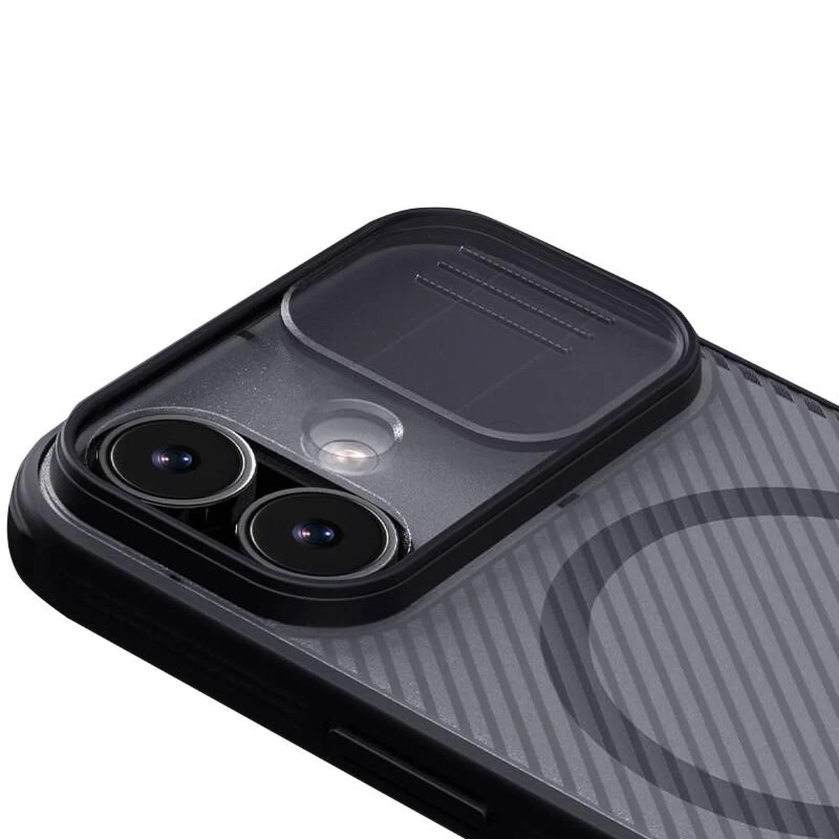 Карбонова накладка Nillkin CamShield Pro Magnetic для Apple iPhone 17 (6.3") Transparent black