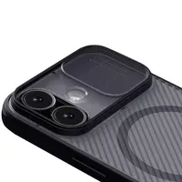 Карбонова накладка Nillkin CamShield Pro Magnetic для Apple iPhone 17 (6.3") Transparent black