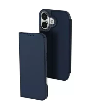 Чехол-книжка Dux Ducis с карманом для визиток для Apple iPhone 17 (6.3") Синий