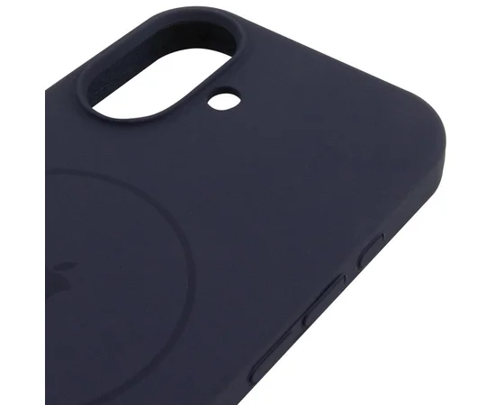 Чехол Silicone Case Full Protective (AA) V2 with MagSafe для Apple iPhone 17 (6.3") Темно-синий / Midnight blue