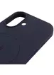 Чехол Silicone Case Full Protective (AA) V2 with MagSafe для Apple iPhone 17 (6.3") Темно-синий / Midnight blue