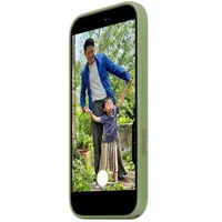 Чехол Silicone case (AAA) with Magsafe and Animation для Apple iPhone 17 (6.3") Light Moss