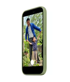 Чехол Silicone case (AAA) with Magsafe and Animation для Apple iPhone 17 (6.3") Light Moss