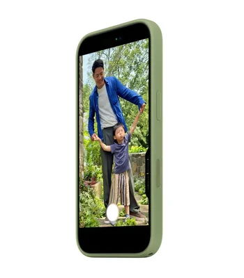 Чехол Silicone case (AAA) with Magsafe and Animation для Apple iPhone 17 (6.3") Light Moss