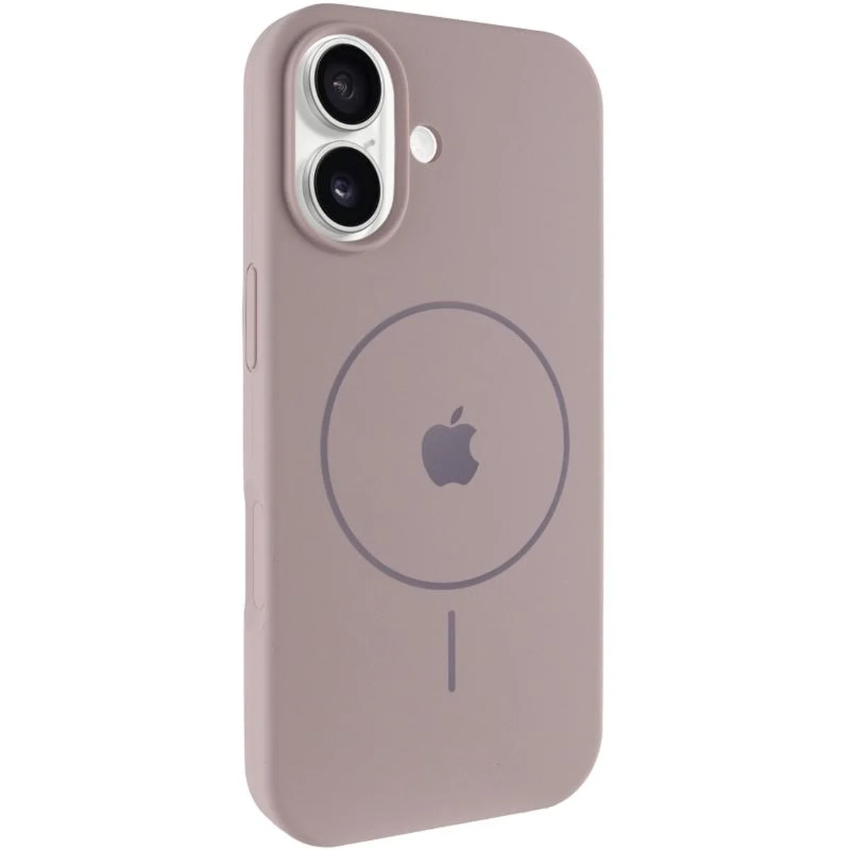 Чехол Silicone Case Full Protective (AA) V2 with MagSafe для Apple iPhone 17 (6.3") Серый / Lavender