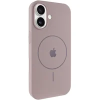 Чехол Silicone Case Full Protective (AA) V2 with MagSafe для Apple iPhone 17 (6.3") Серый / Lavender